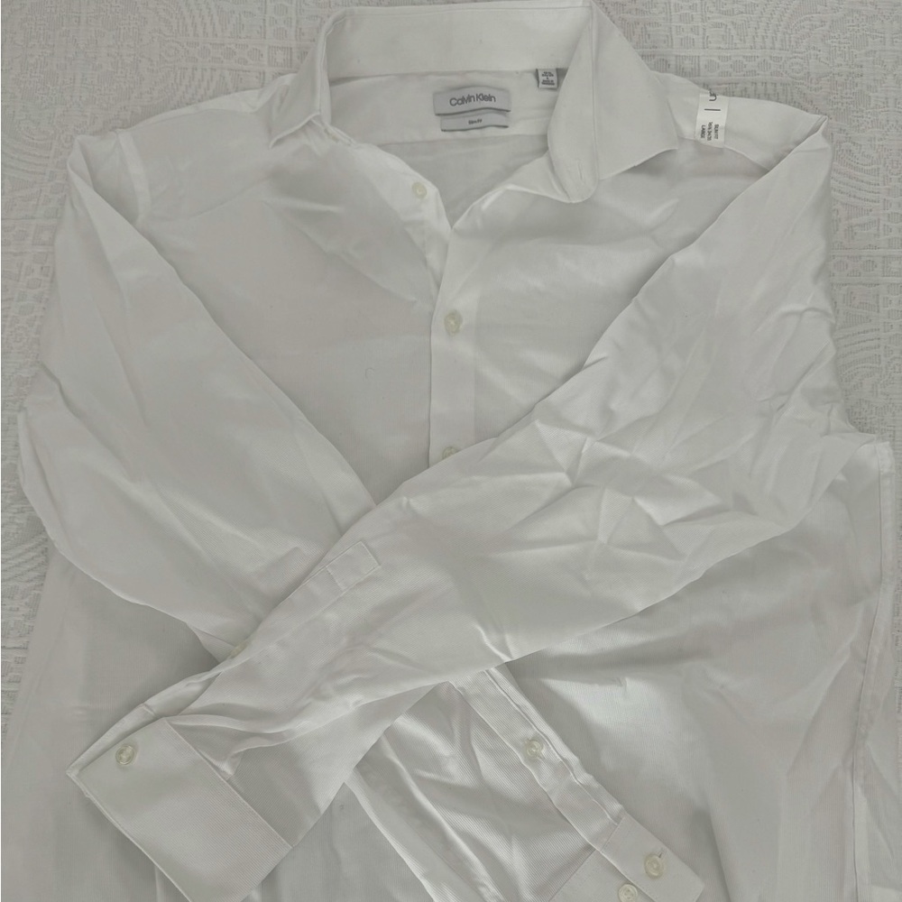 White Men’s Slim Fit Calvin Klein